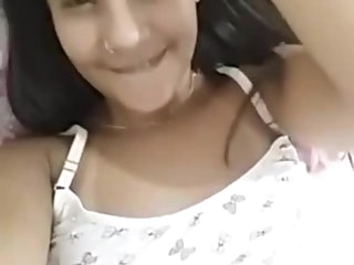 Amazing cute girl selfie fingering her pussy